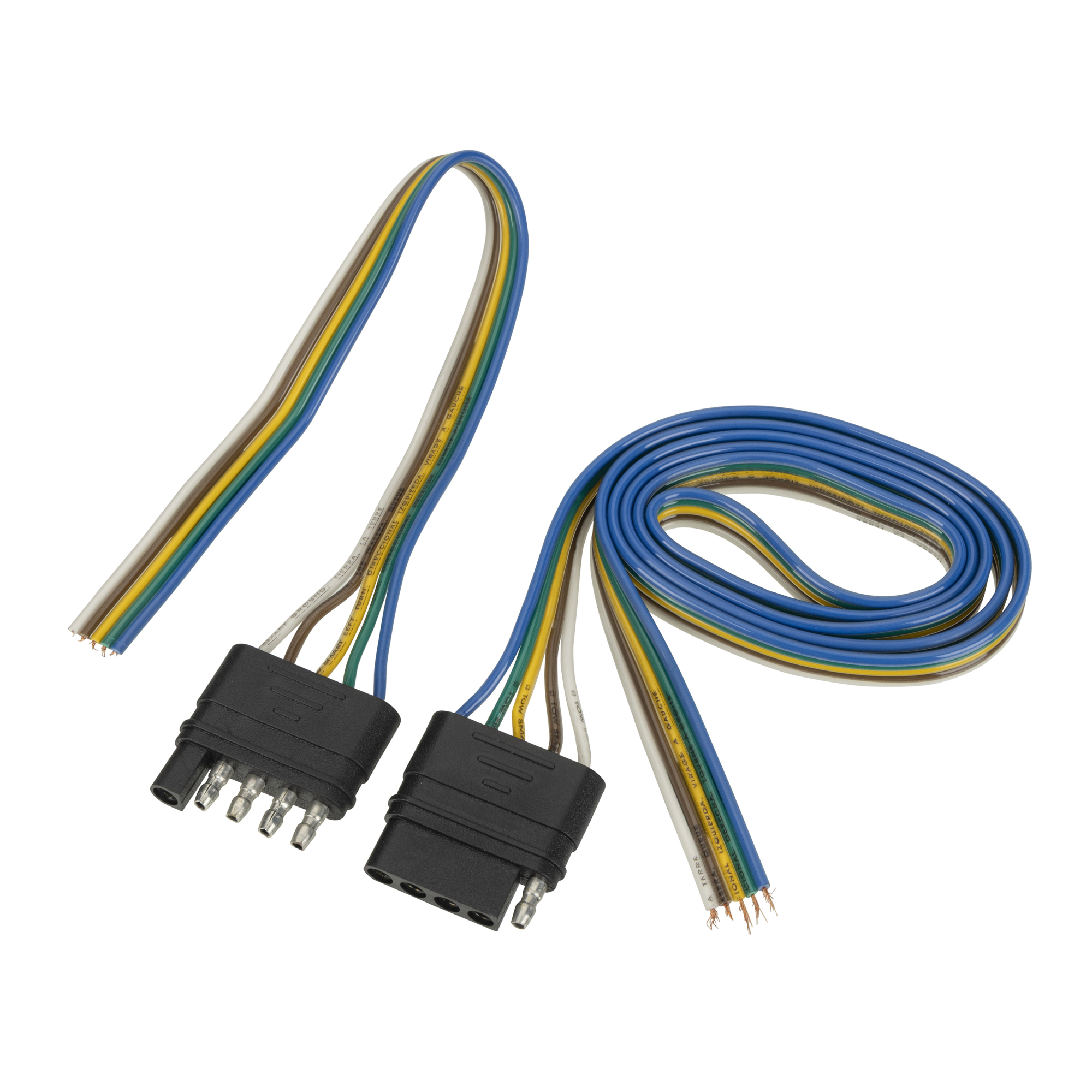 TowSmart, Connector 5 Wire Flat Set 48in. Vehicle, 12in. Trailer, Connection Location Trailer or Vehicle Side, Model# 2398